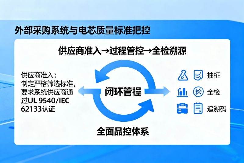 外部采购的系统与电芯，质量标准如何把控？